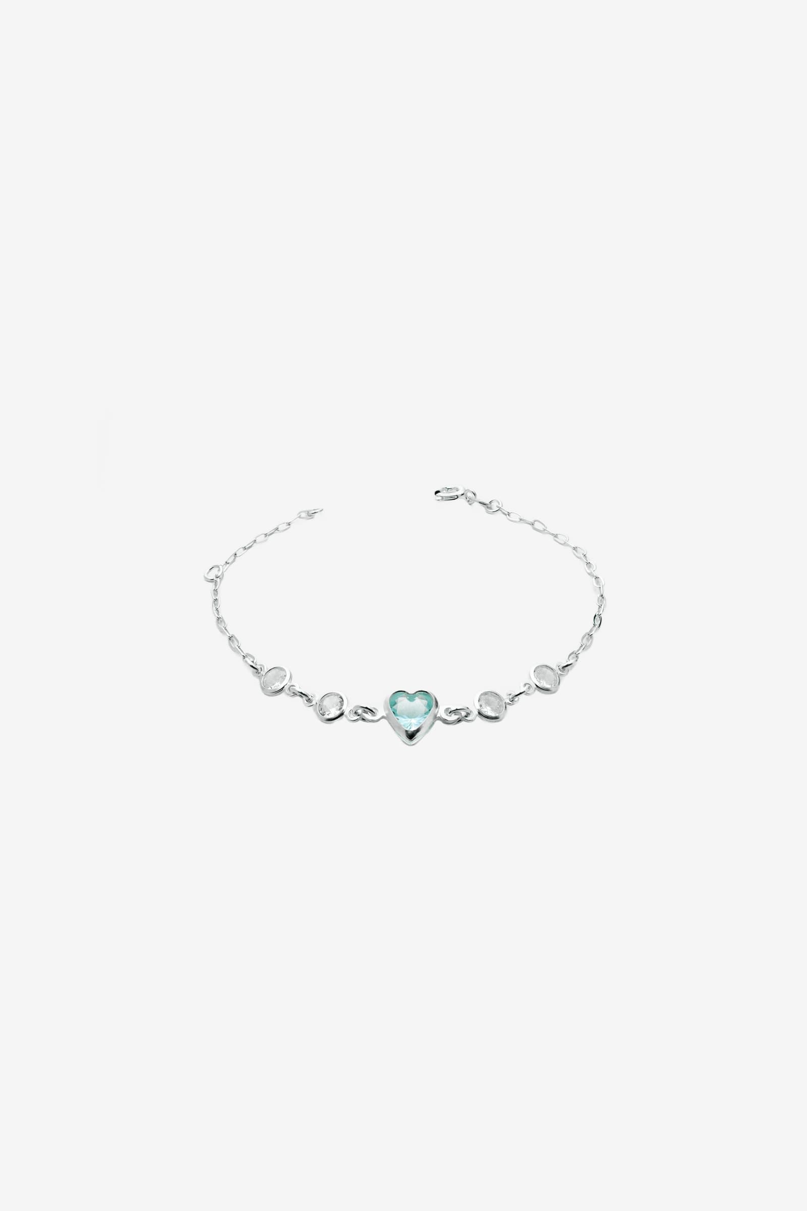 Aqsa Aqua Heart Bracelet