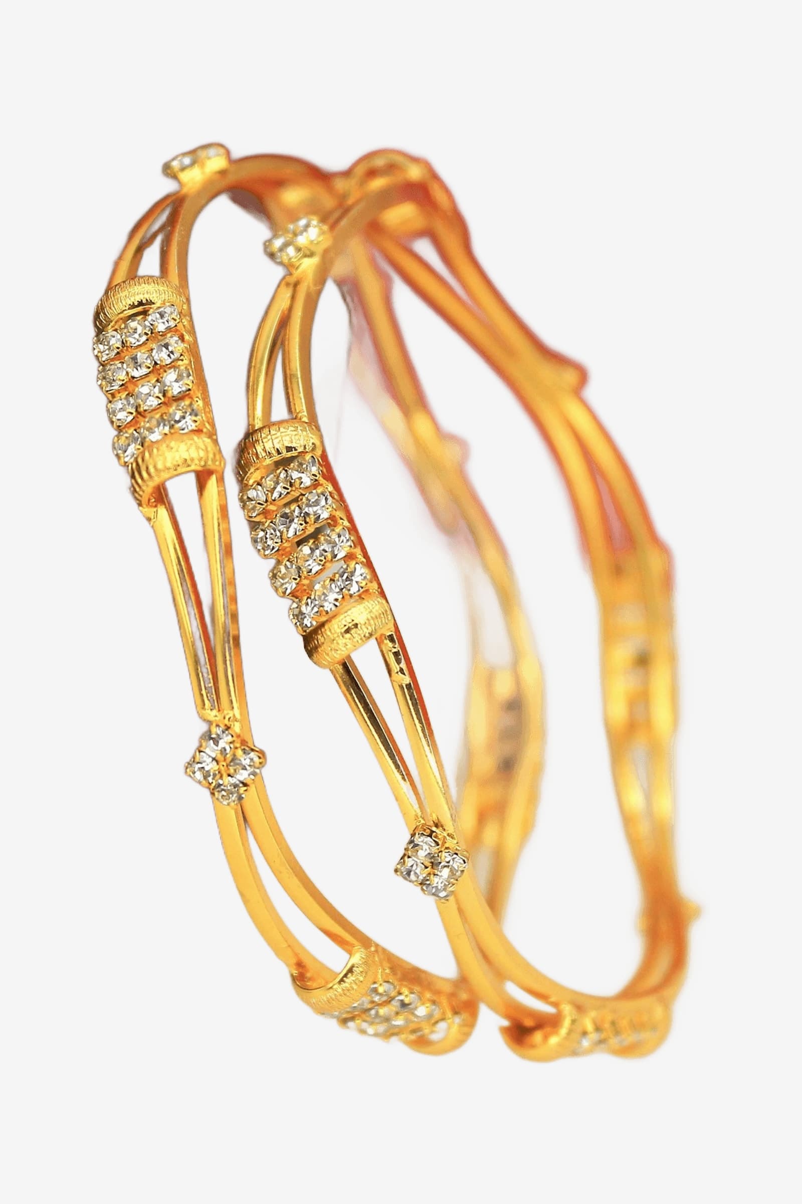 Rukhsar Gold Bangles, Set of 2