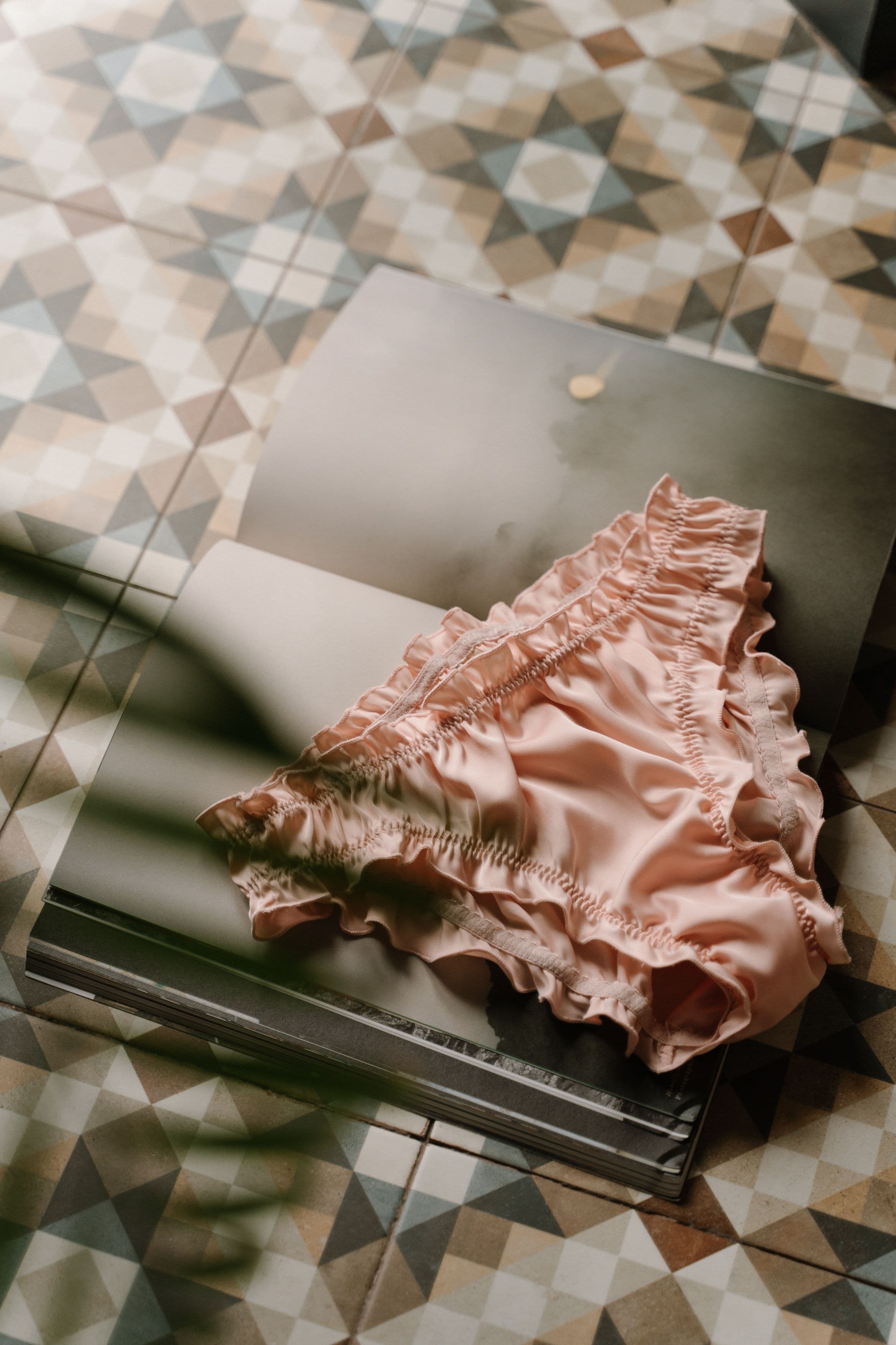 Blush Ruffle Satin Shorts Set, blush