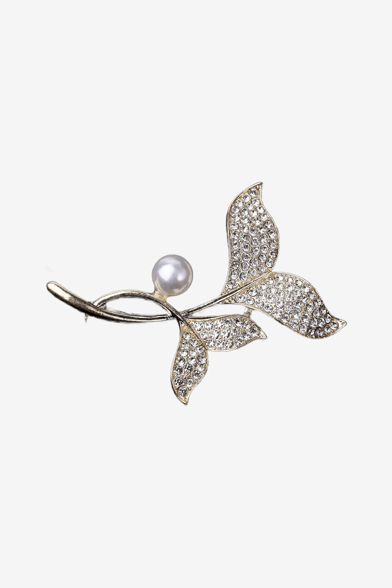 Gul Pearl Leaf Brooch