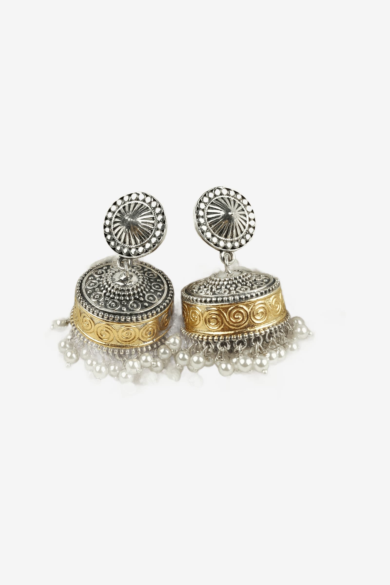Rida Oxidised Jhumka Earrings