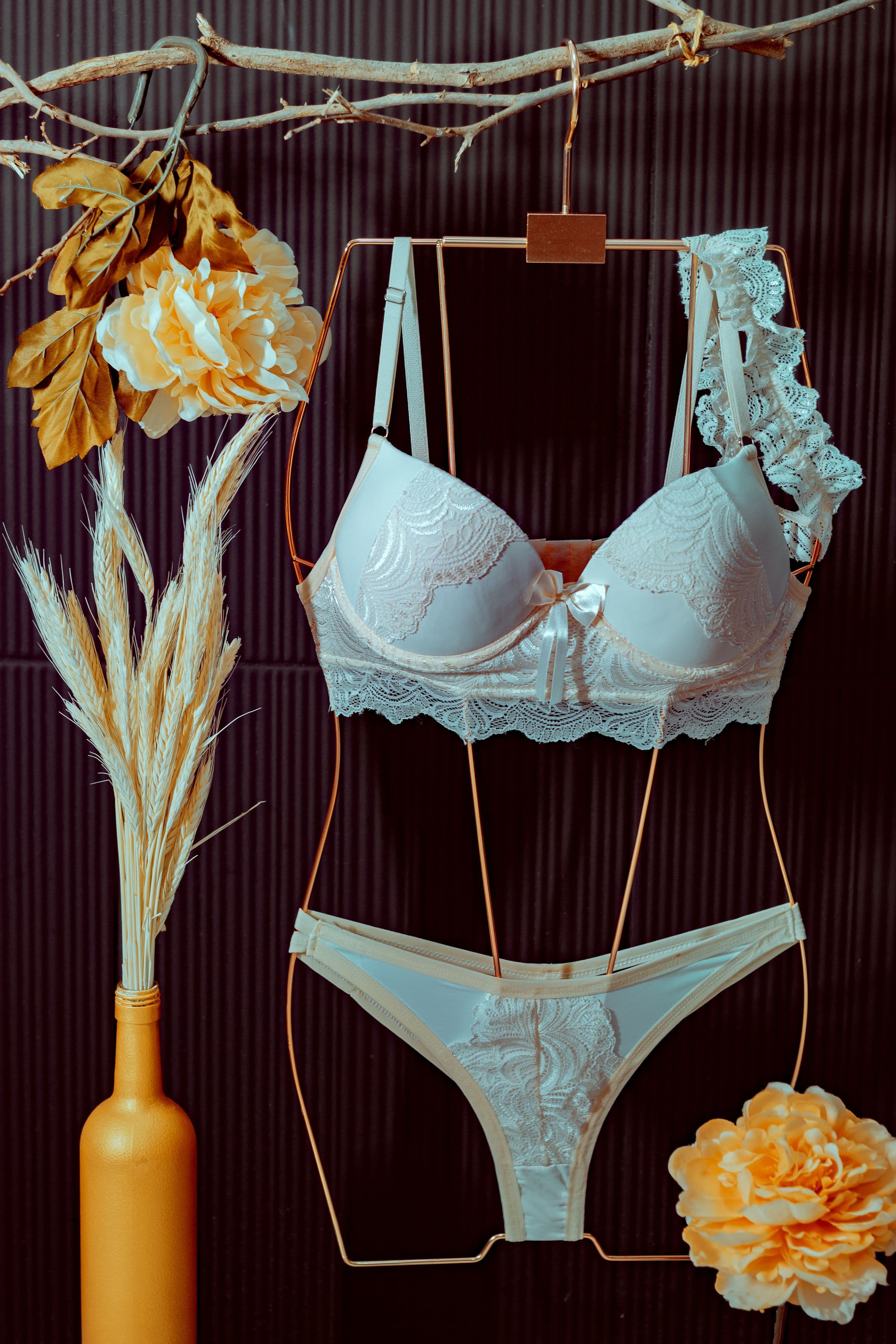 Aqua Lace Bra Set, aqua